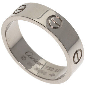CARTIER Authentic 18k Silver Love Ring #60